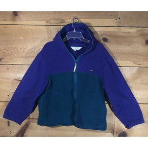 Vintage L.L. Bean Full Zip Fleece Hooded Jacket Womens Size M-L Outdoors MadeUSA